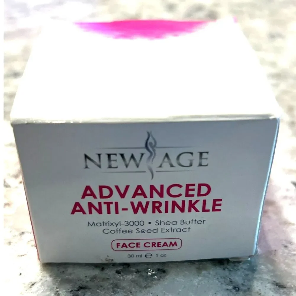 New Age Anti-Wrinkle Face Cream 1oz Matrixyl-3000 Shea Butter Coffee Seed NIB